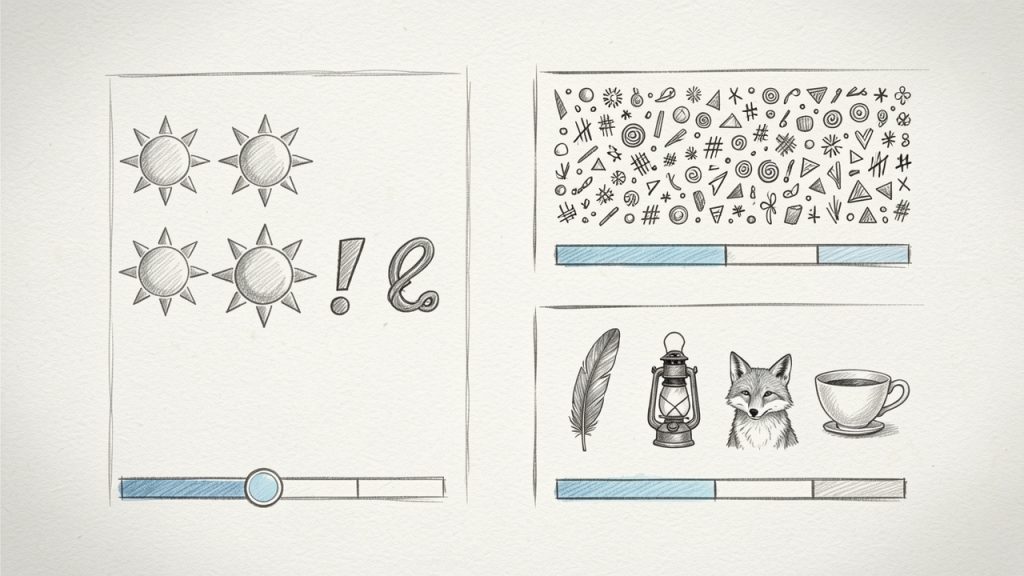 Side-by-side comparison showing weak and strong passwords, with an entropy meter under each example