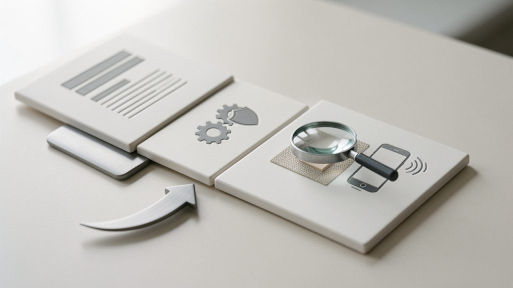 Free Online SEO Tools for Fast Audits and Practical Fixes 3 A vertical flowchart showing the recommended evaluation sequence from structure to experience