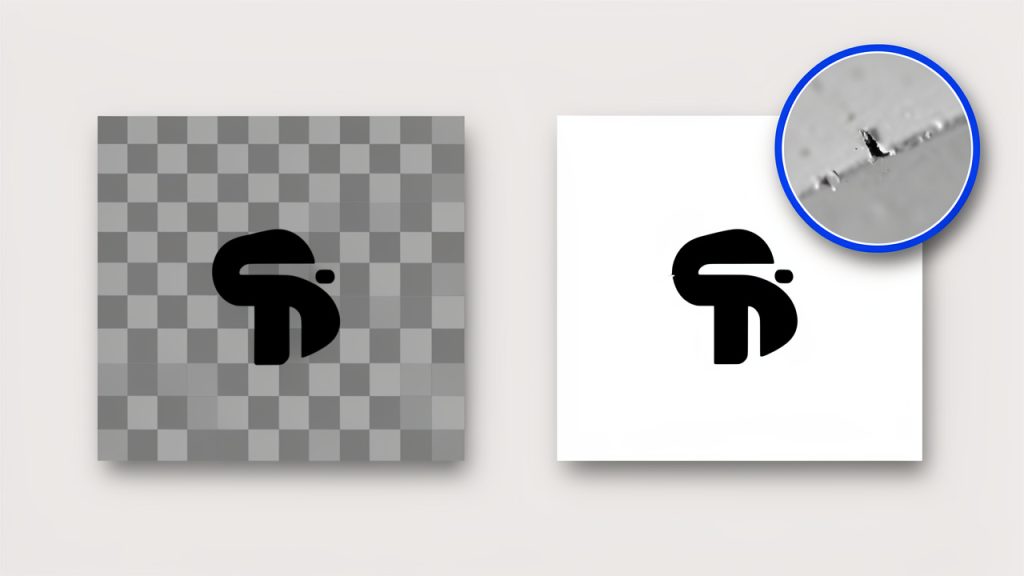 How to Convert PNG to JPG Online — Fast, Secure & High-Quality 2 Transparency flattening before/after: left PNG with checkerboard background, right flattened background — white (alpha removed)